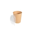 ShyamEco 1000ML Kraft round paper container with secure 115DIA lid
