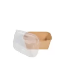 ShyamEco 750ML Rectangular Kraft Paper Food Container with Lid