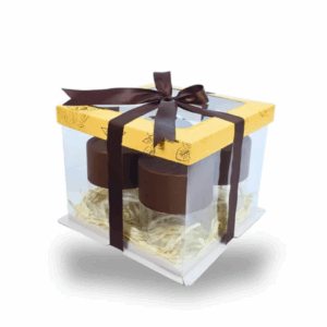 Stylish 8"x7" Clear Cake Box with Ribbon