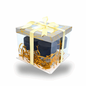 ShyamEco tall clear square gift box with grey ribbon, ideal for packaging cakes, cupcakes, desserts, and gifts. Let me know if you have multiple images and want different alt text variations for each.