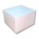 ShyamEco white 4 pastry box, size 7x5x3.5 inches, ideal for packaging mini cakes, cookies, and other baked treats.