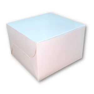 ShyamEco white 4 pastry box, size 7x5x3.5 inches, ideal for packaging mini cakes, cookies, and other baked treats.